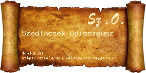 Szedlacsek Odisszeusz névjegykártya